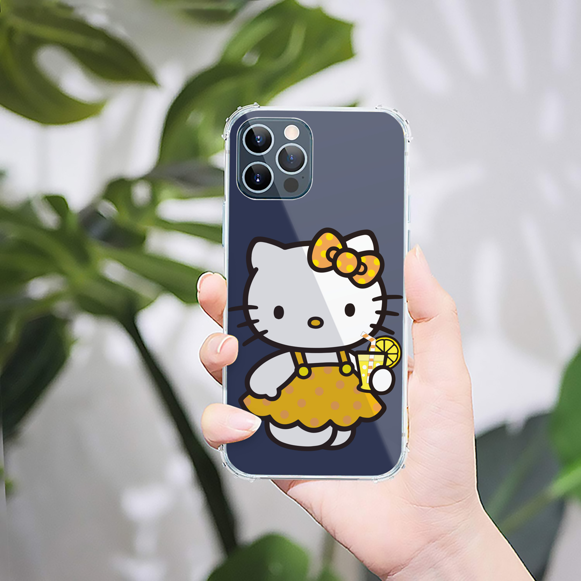 （画像用） Hello Kitty ハローキティ 【iPhone 12シリーズ対応】透明スマホケース（クリアソフトケース）